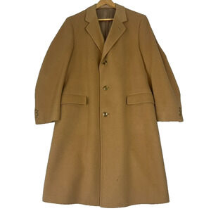 Muse's Atlanta Coat Mens Wool Cashmere Blend Brown Overcoat Chest 42" Long